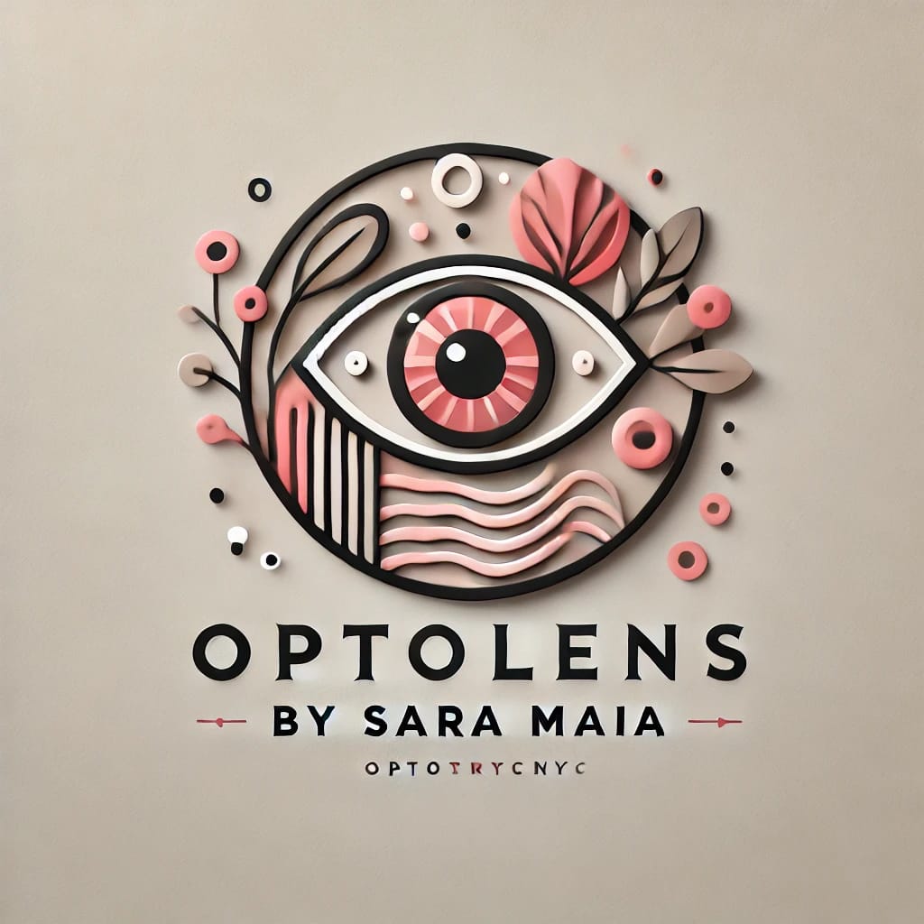 Logotipo do Consultório Optolens, especializado em exames visuais